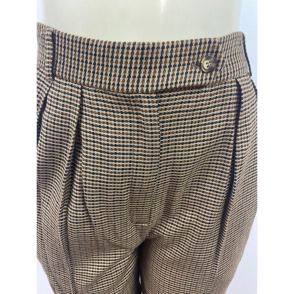 Lord + Taylor Women’s Vintage Style High-Waisted Houndstooth Pleated Shorts Sz 6 - Picture 4 of 8